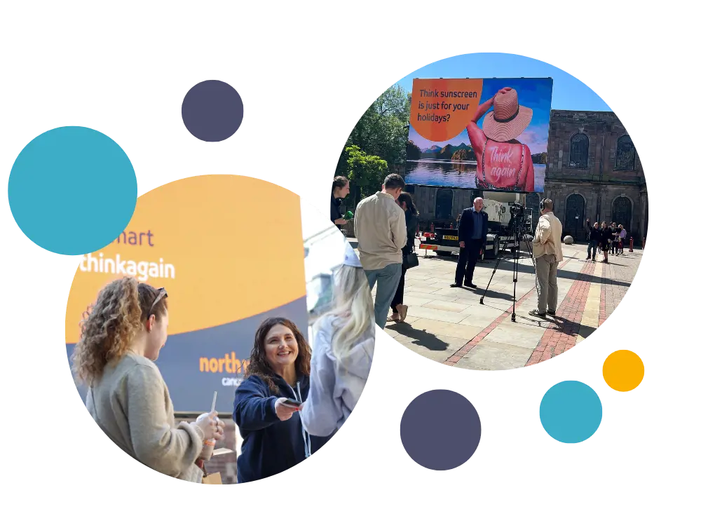 imagery from the skin cancer campaign 