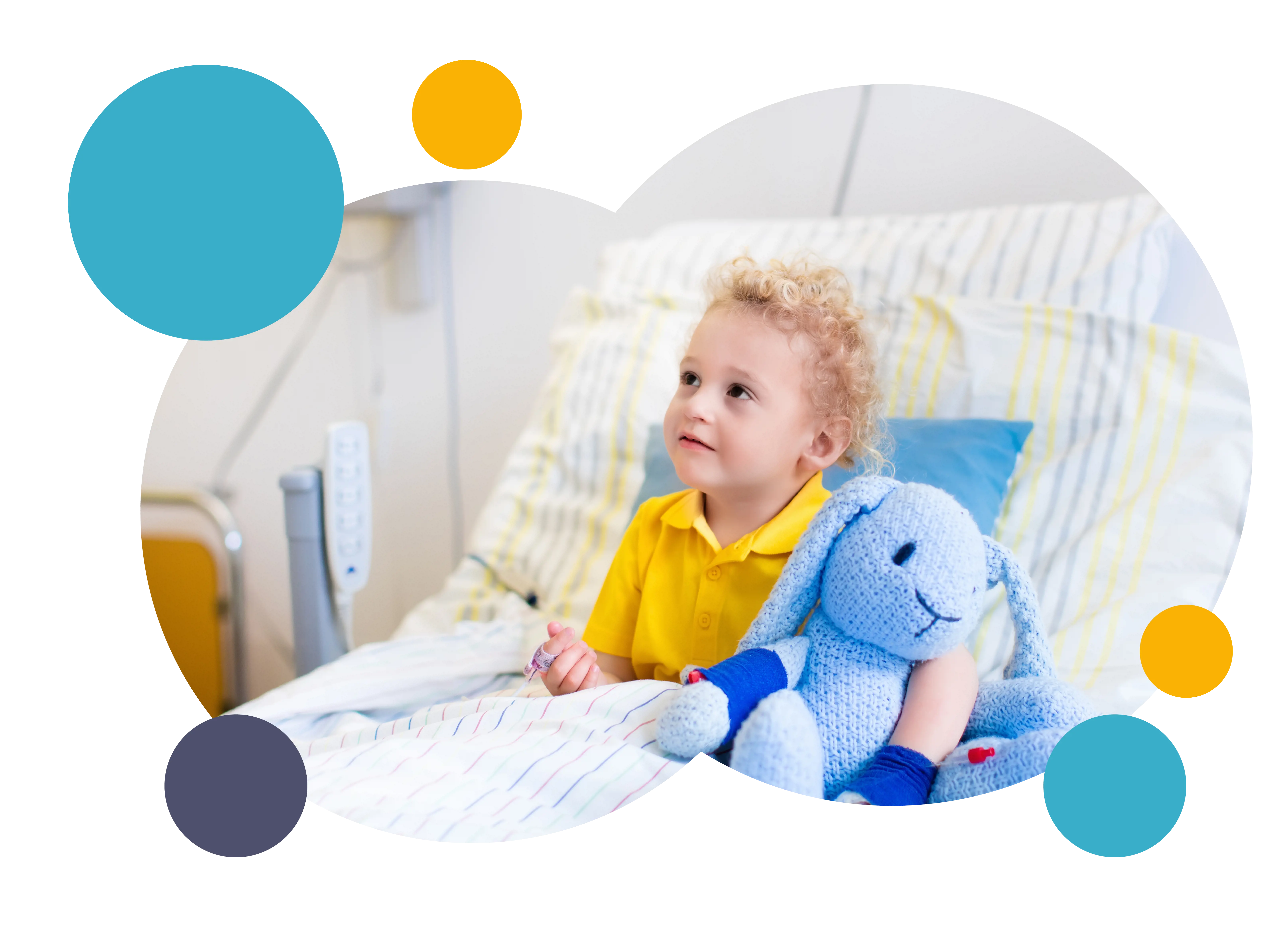 child in hospital bed 