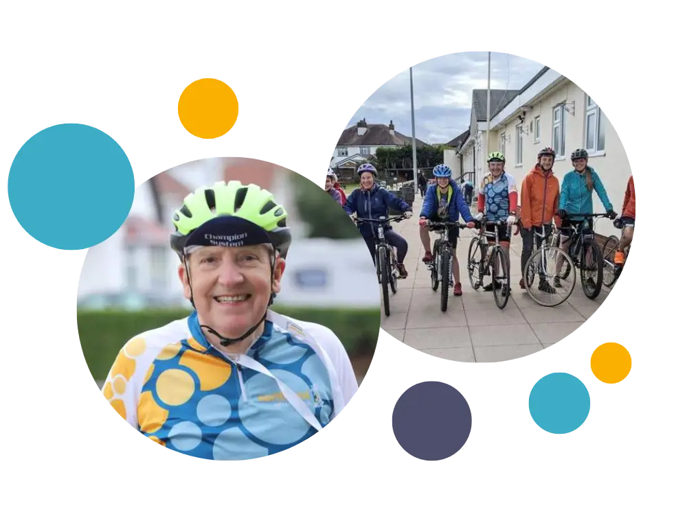 Bill Hurst during the Cycle of Hope, with family 