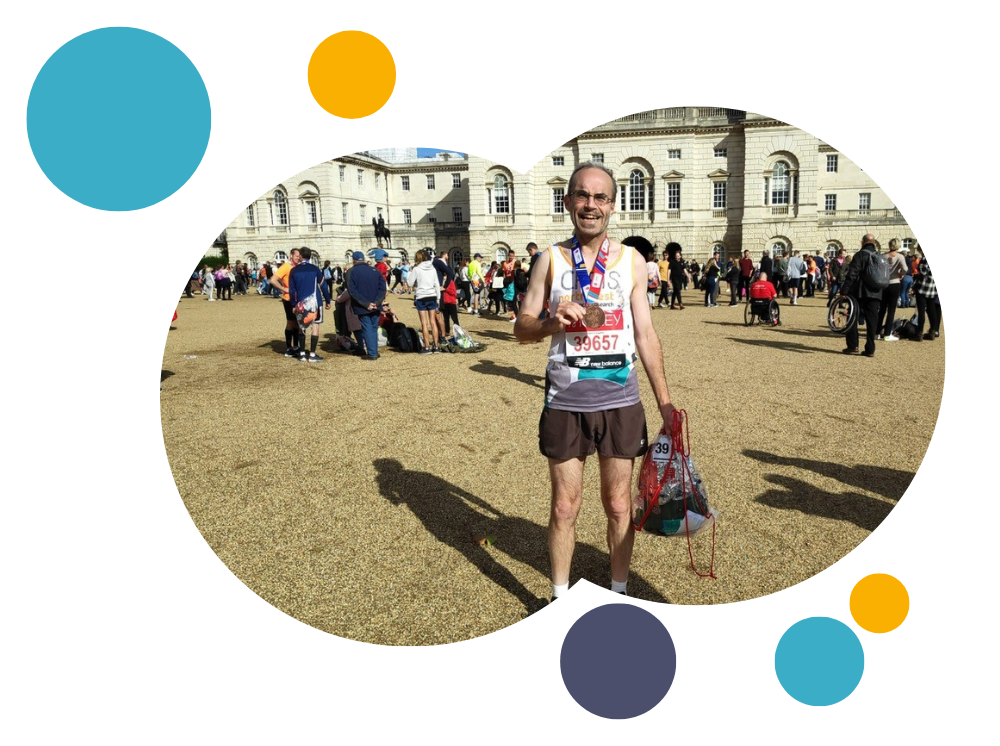 Chris Hall at London Marathon 2021 