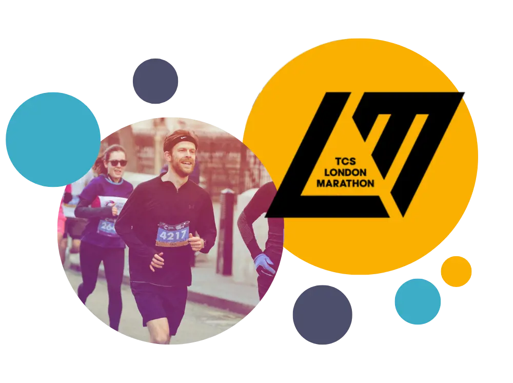 PAUL JONES and london marathon logo 