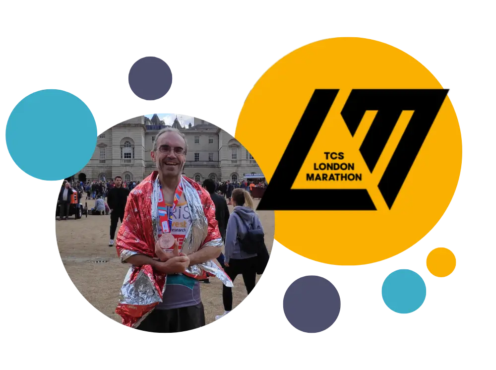 chris hall and london marathon logo 