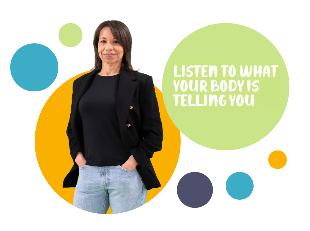 Listen to what your body is telling you with image of supporter 