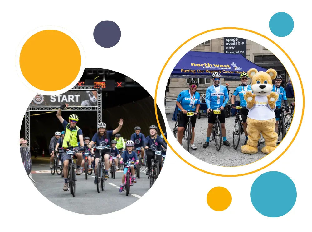 Hoper Bear with cycling club