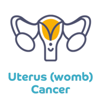 uterus or womb cancer icon