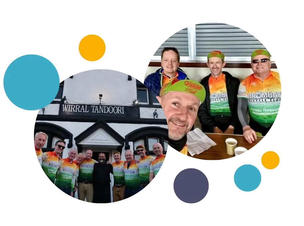 John and Simon with their Brombay Bicycle Club teammates 