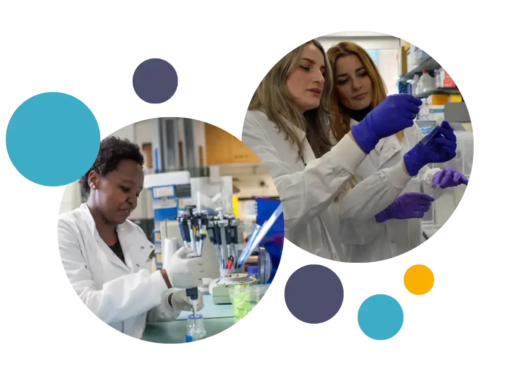 Women working in labs