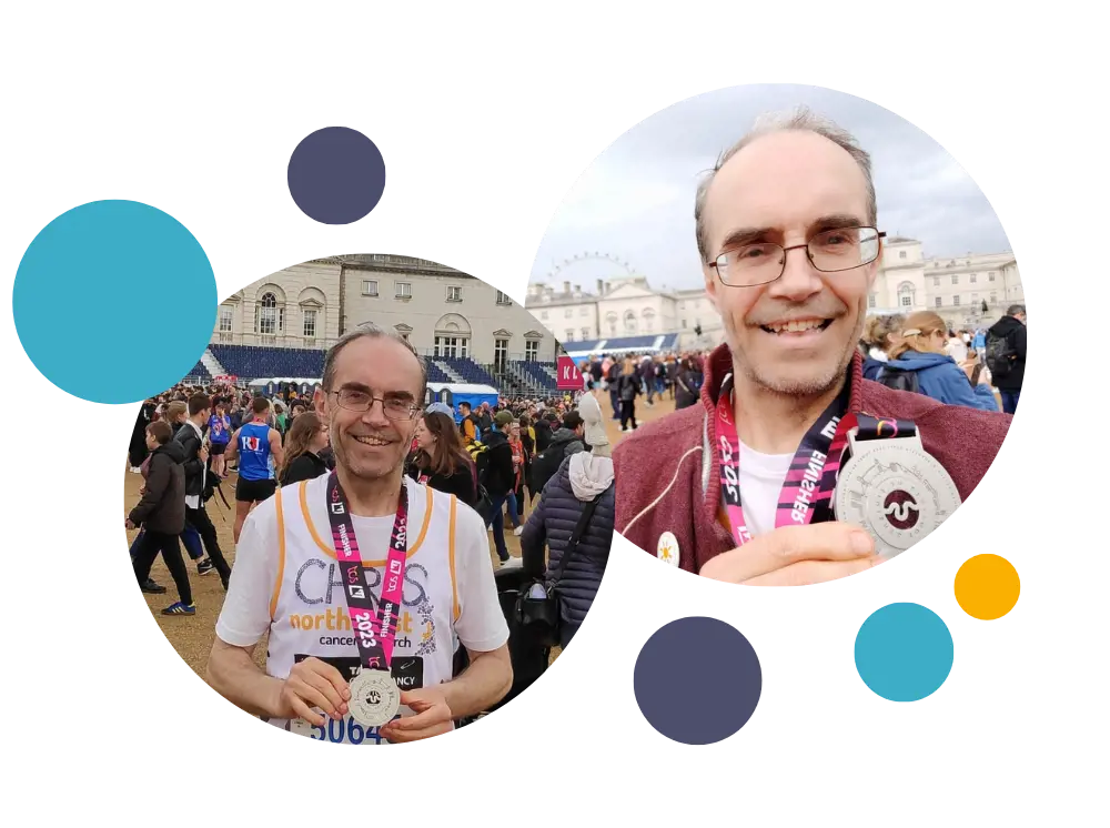 chris hall pictures from the London Marathon in 2023 