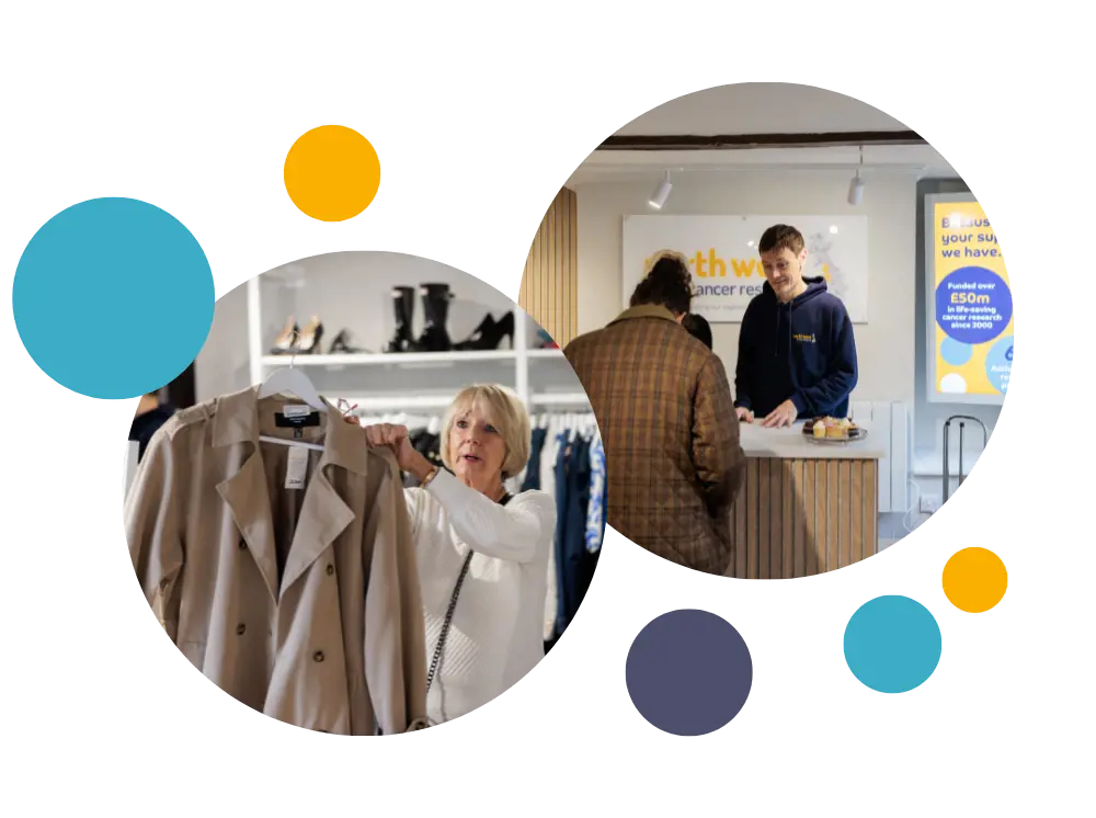 shoppers and volunteers in the north west cancer research knutsford shop 