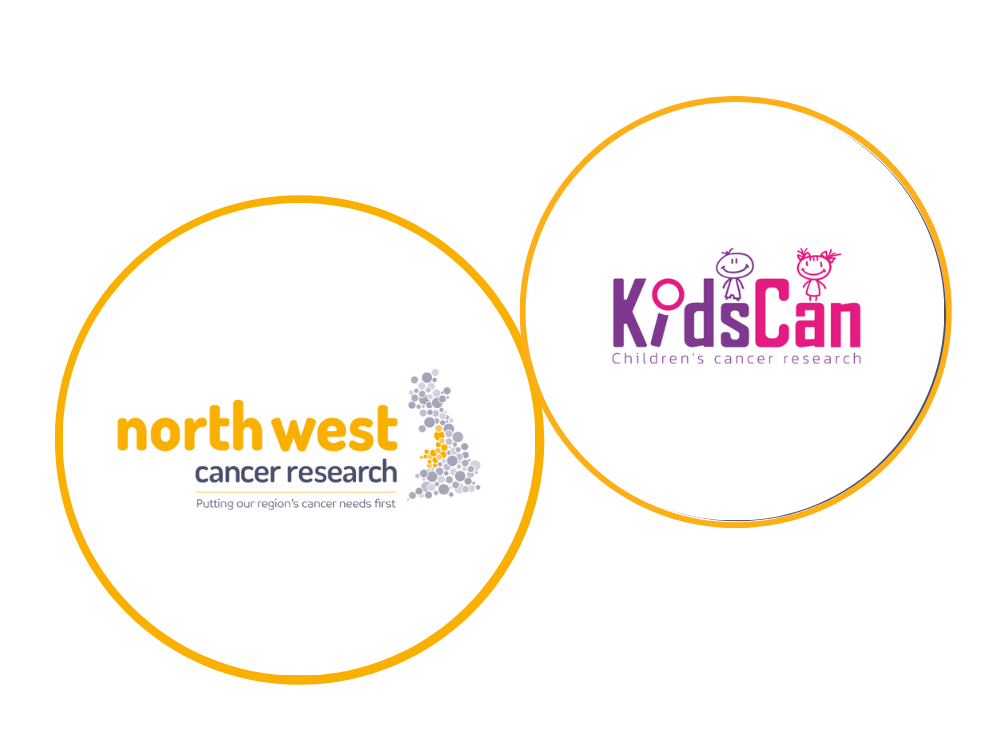North West Cancer Research and KidsCan logo